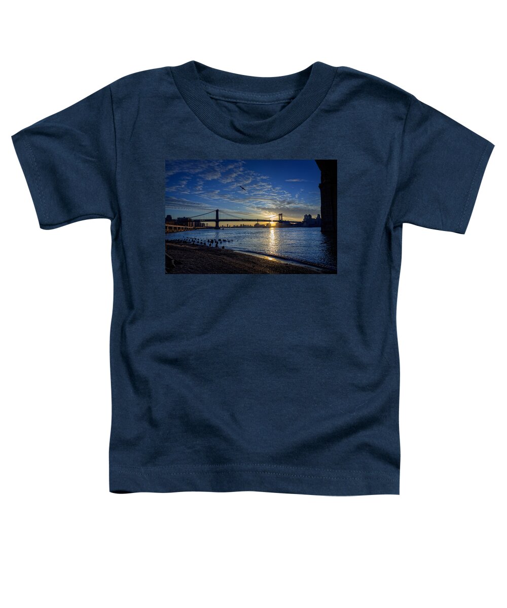 Manhattan Toddler T-Shirt featuring the photograph Manhattan Sunset by Ian Good