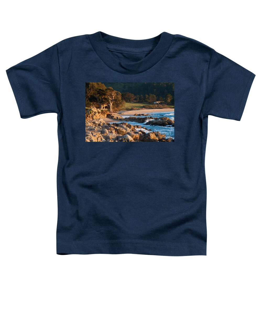 Carmel Toddler T-Shirt featuring the photograph Monastery Beach in Carmel California by Charlene Mitchell