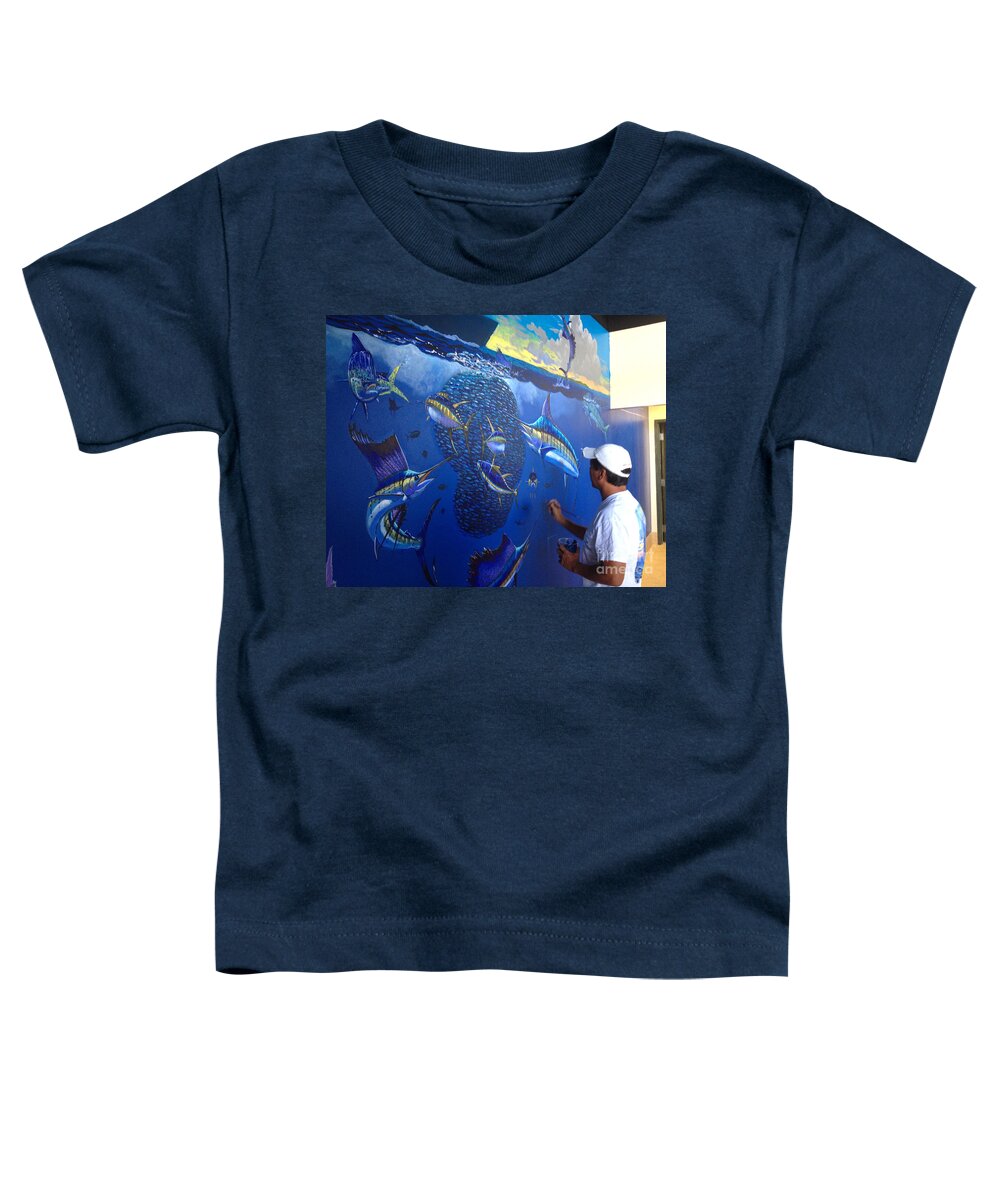 Mural Toddler T-Shirt featuring the painting Mural in Stuart by Carey Chen