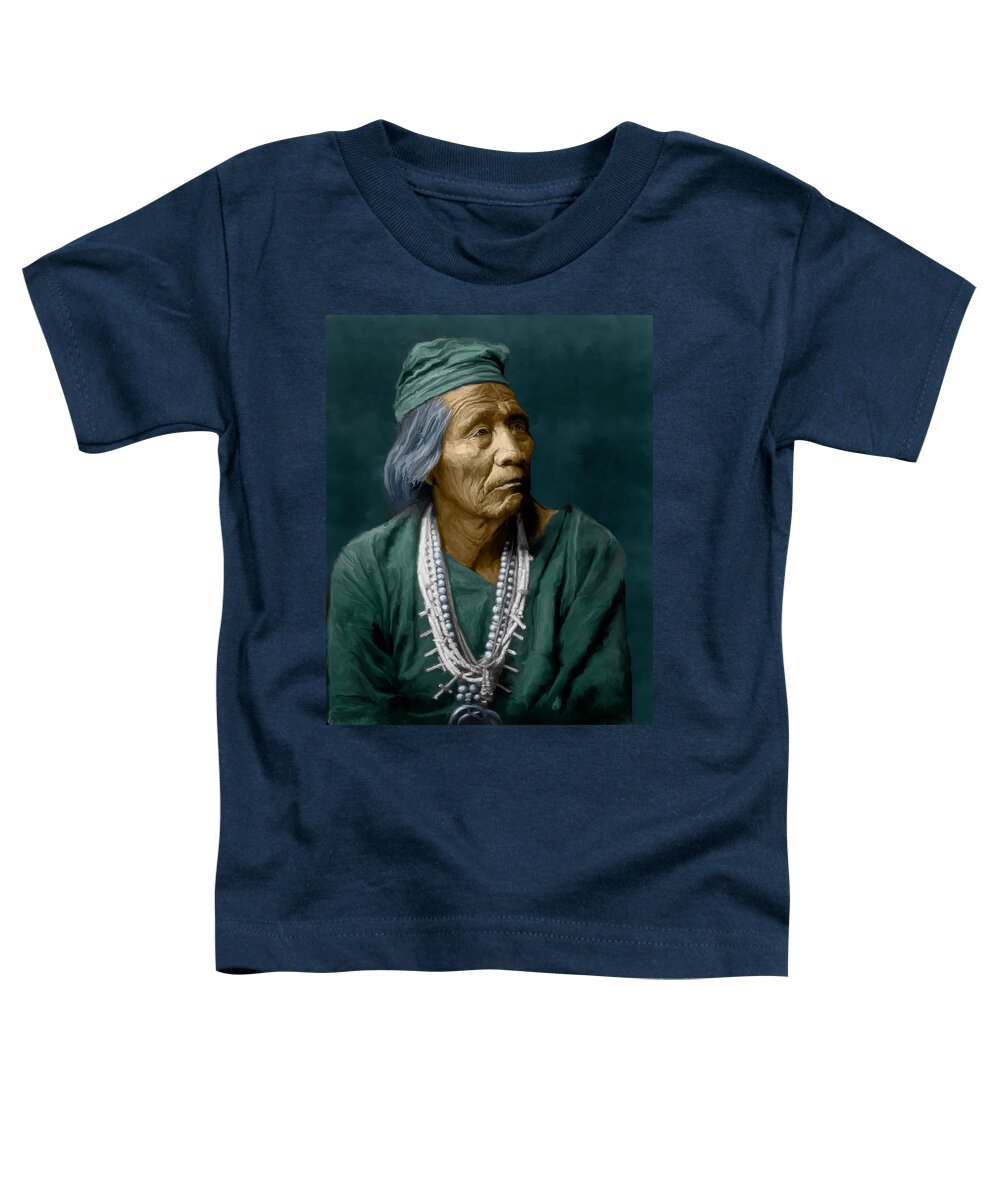 Navajo Toddler T-Shirt featuring the digital art Nesjaja Hatali - Navaho by Rick Mosher