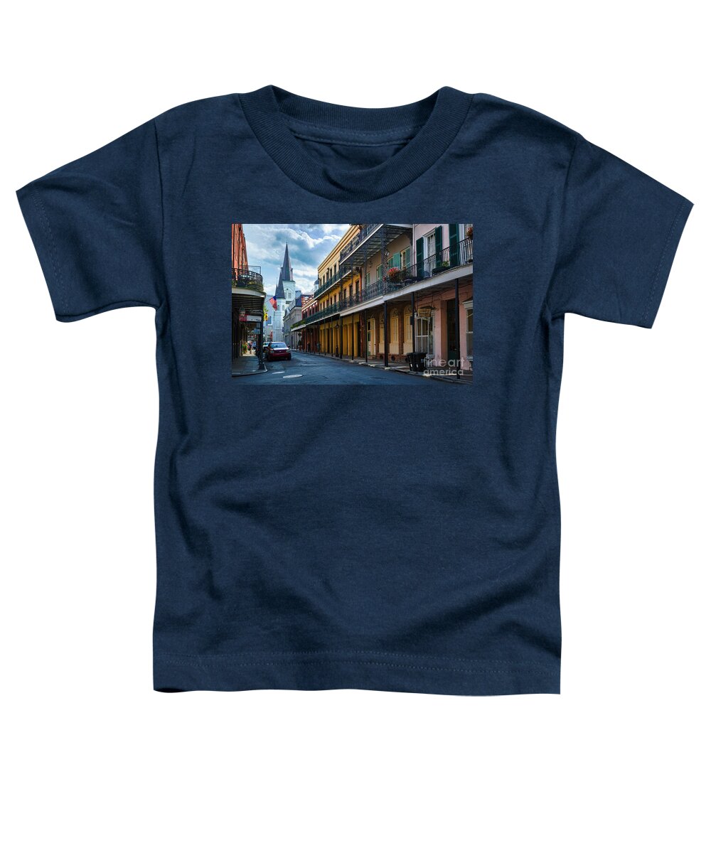 America Toddler T-Shirt featuring the photograph New Orleans Street by Inge Johnsson