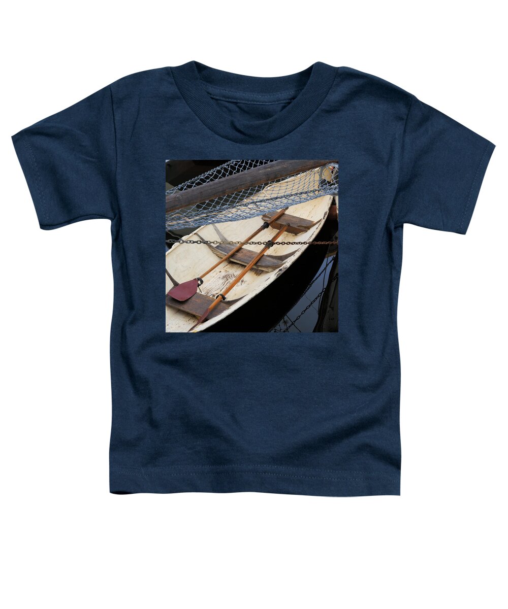 Wooden Boat Toddler T-Shirt featuring the photograph Oars by Anthony Davey