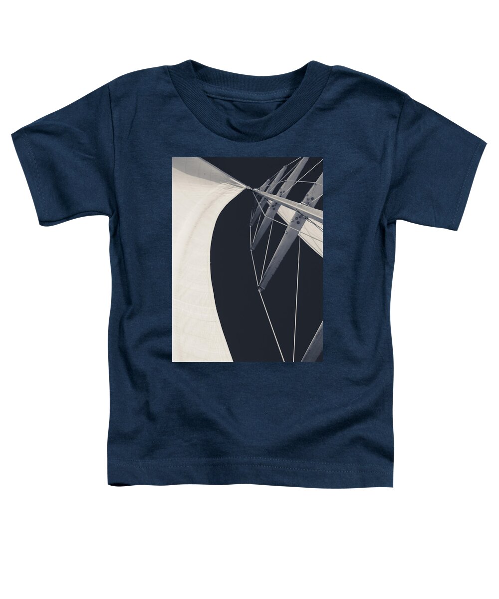Sails Toddler T-Shirt featuring the photograph Obsession Sails 9 Black and White by Scott Campbell