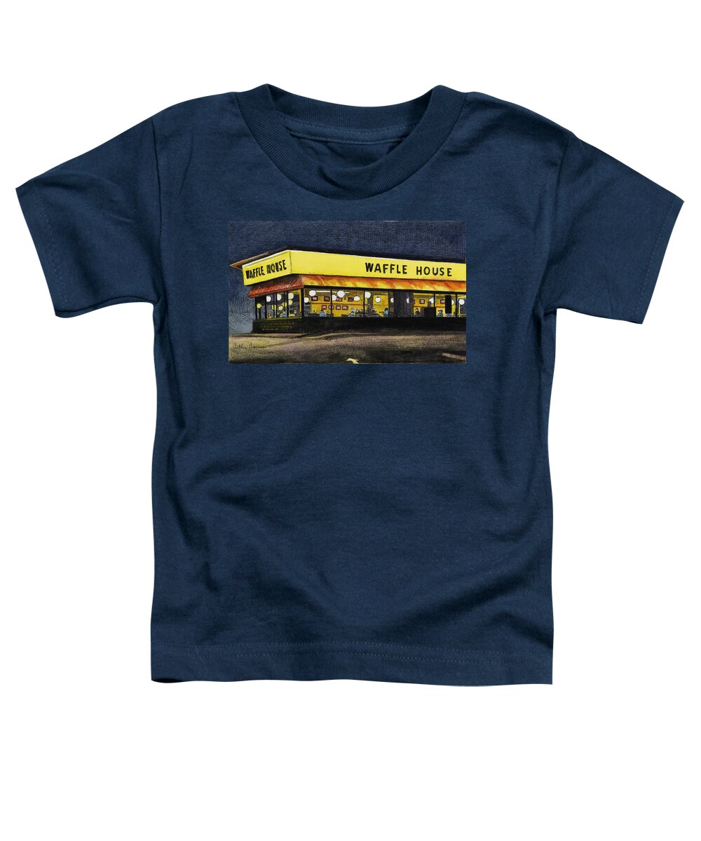 Nocturnes Toddler T-Shirt featuring the painting Off the Interstate by Arthur Barnes