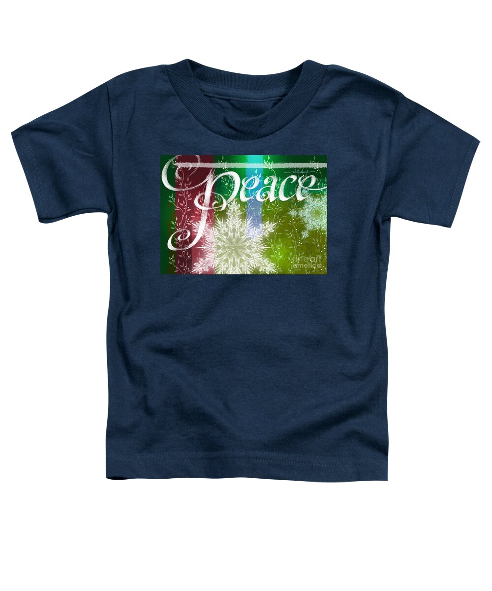 Christmas Toddler T-Shirt featuring the digital art Peace Greeting by Randy Wollenmann