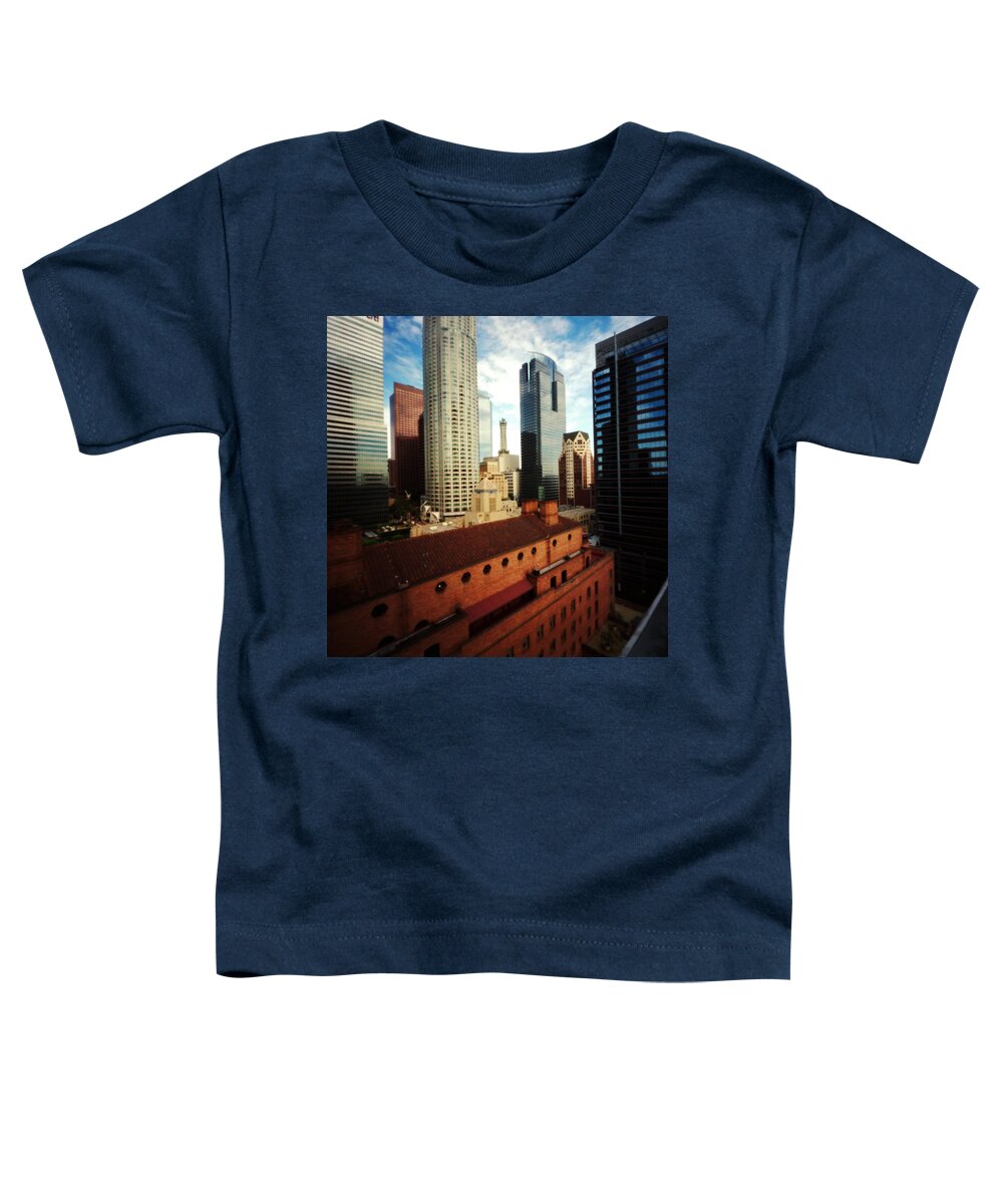 Pinhole Toddler T-Shirt featuring the photograph Pinhole Los Angeles Cityscape by Hugh Smith