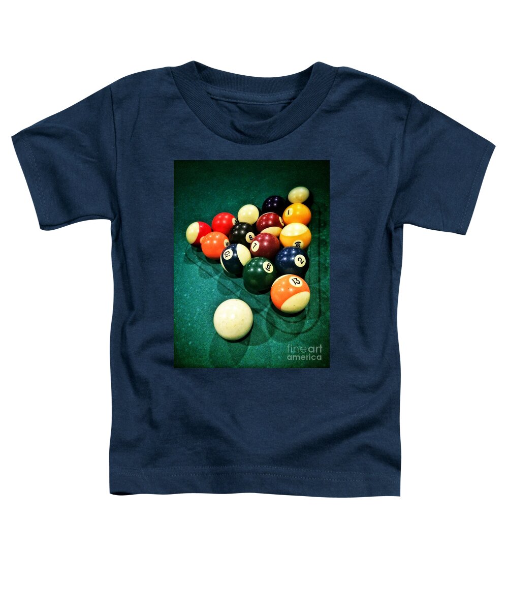 8 Ball Toddler T-Shirt featuring the photograph Pool Balls by Carlos Caetano