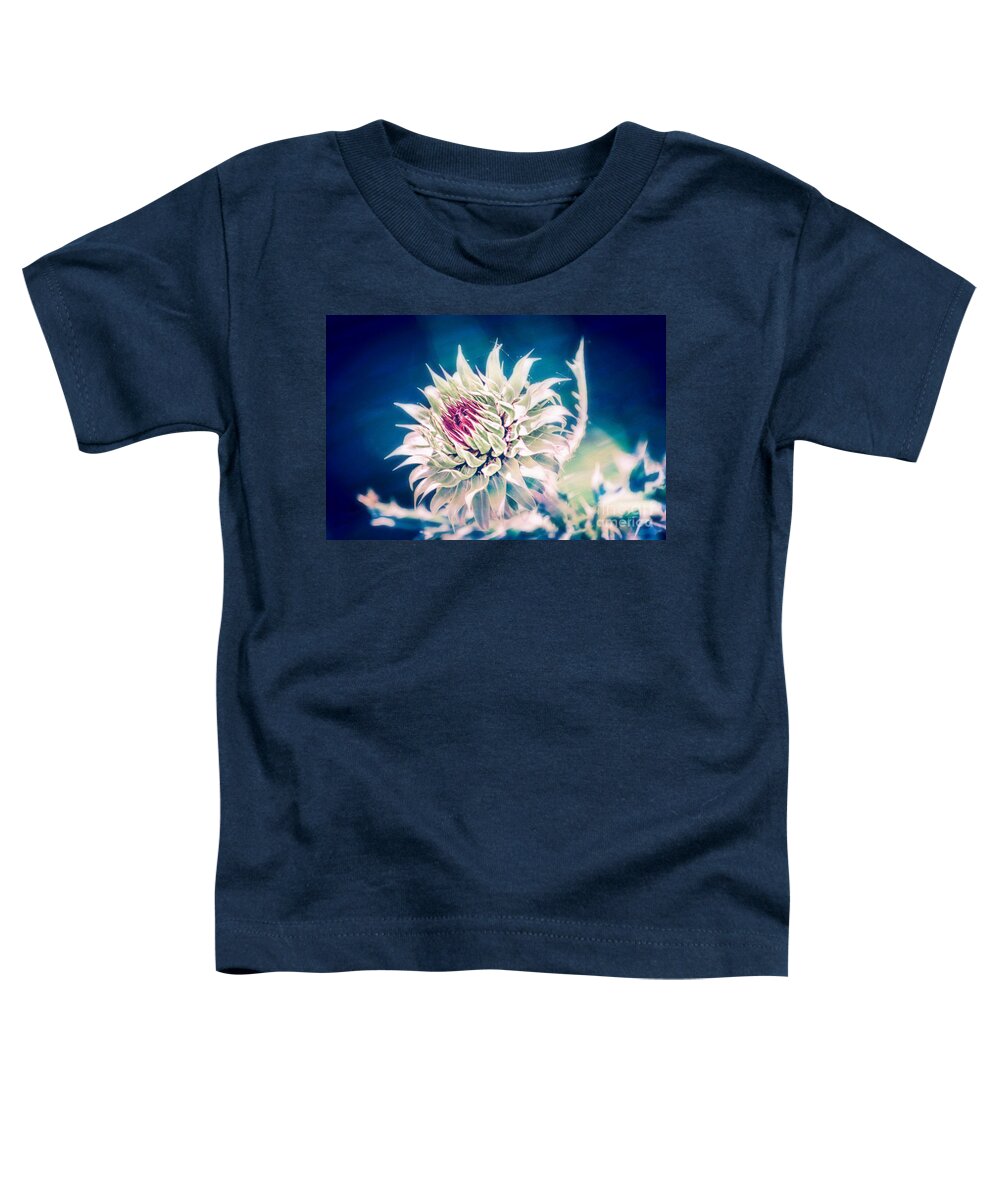 Wildflower Macro Toddler T-Shirt featuring the photograph Prickly Thistle Bloom by Peggy Franz