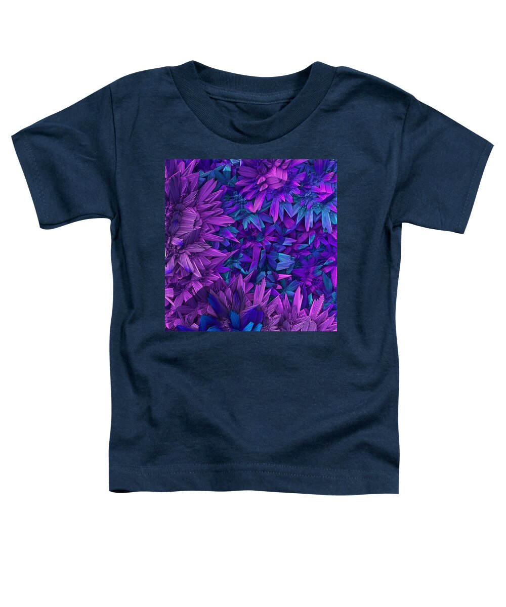 Fractal Toddler T-Shirt featuring the digital art Purple Jungle by Lyle Hatch