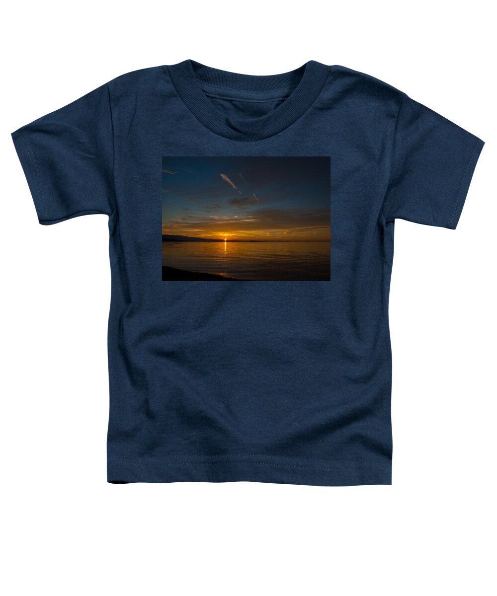 Sun Toddler T-Shirt featuring the photograph Qualicum Sunset II by Randy Hall