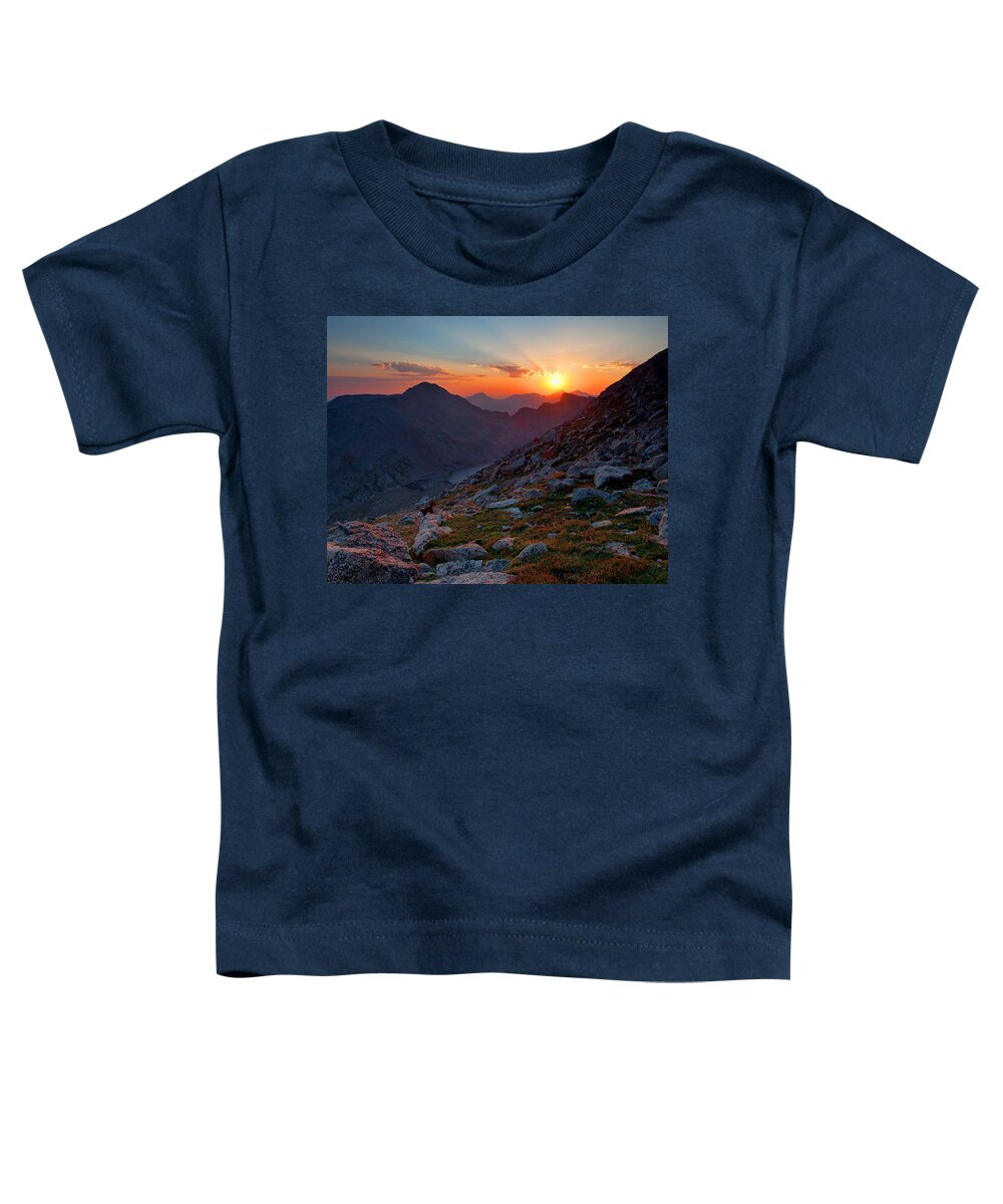 Mt. Evans Artwork Sunset Photograph Toddler T-Shirt featuring the photograph Remember the Day by Jim Garrison