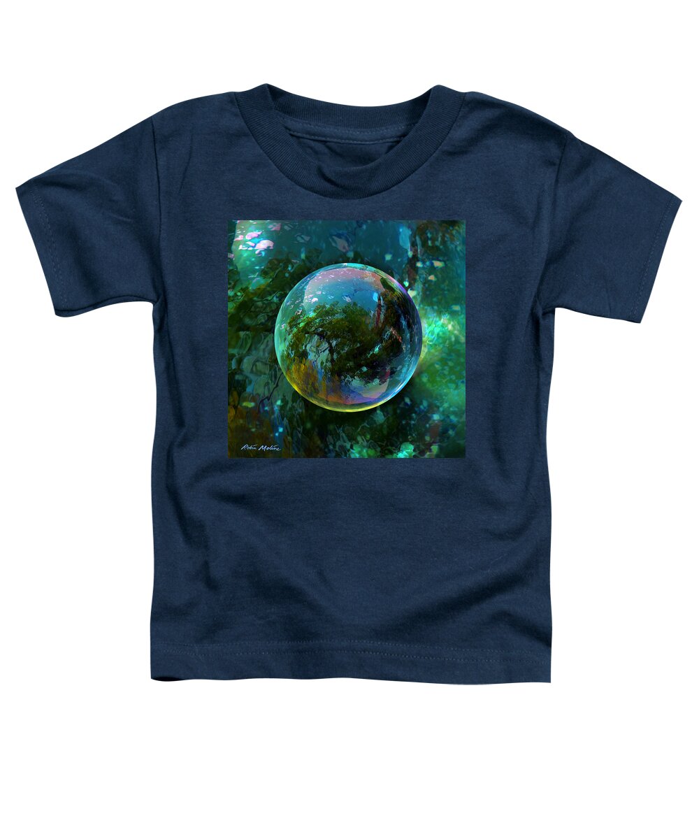 Orbs Toddler T-Shirt featuring the painting Reticulated Dream Orb by Robin Moline