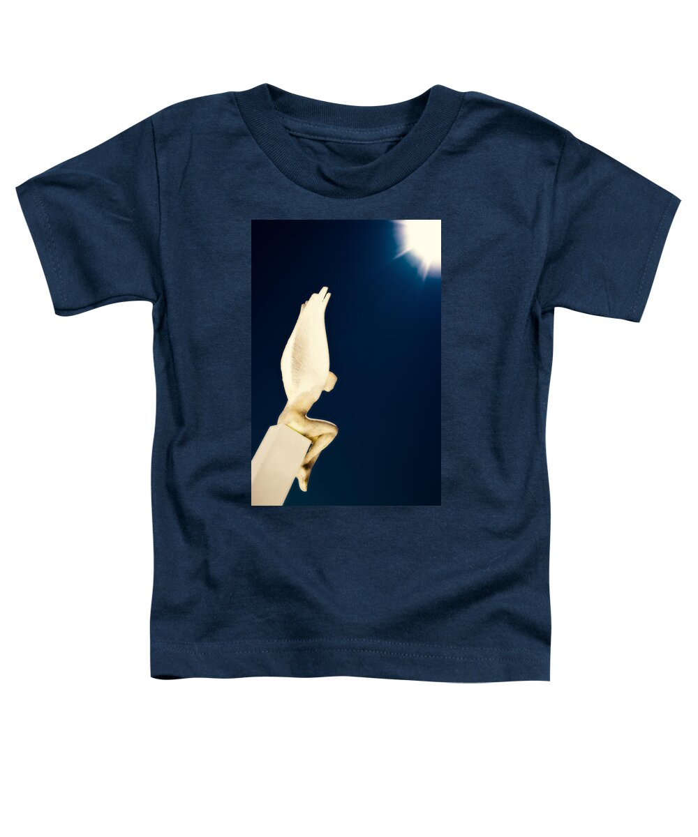 Statue Toddler T-Shirt featuring the photograph Santorini Guardian by Meirion Matthias