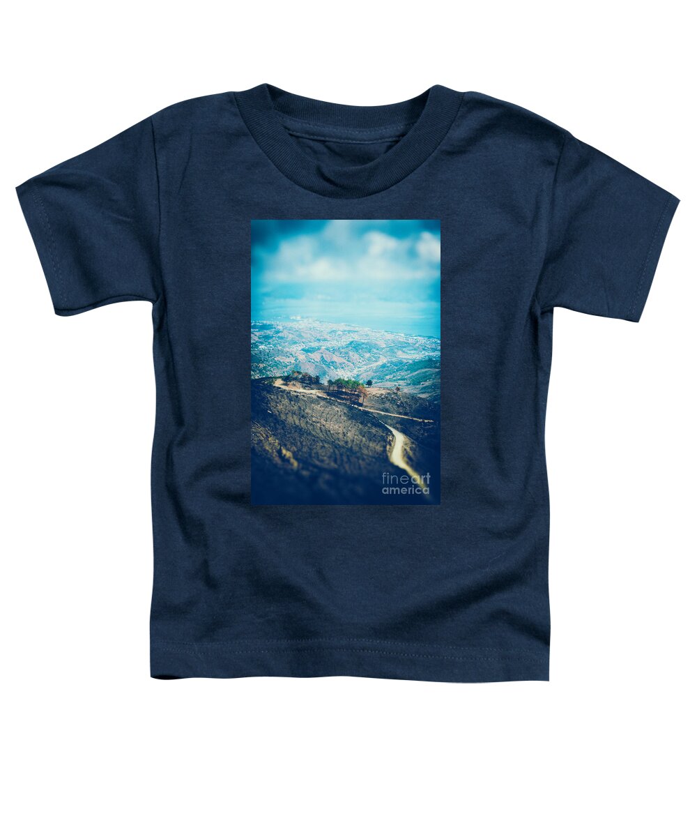Messina Strait Toddler T-Shirt featuring the photograph Sicilian land after fire by Silvia Ganora