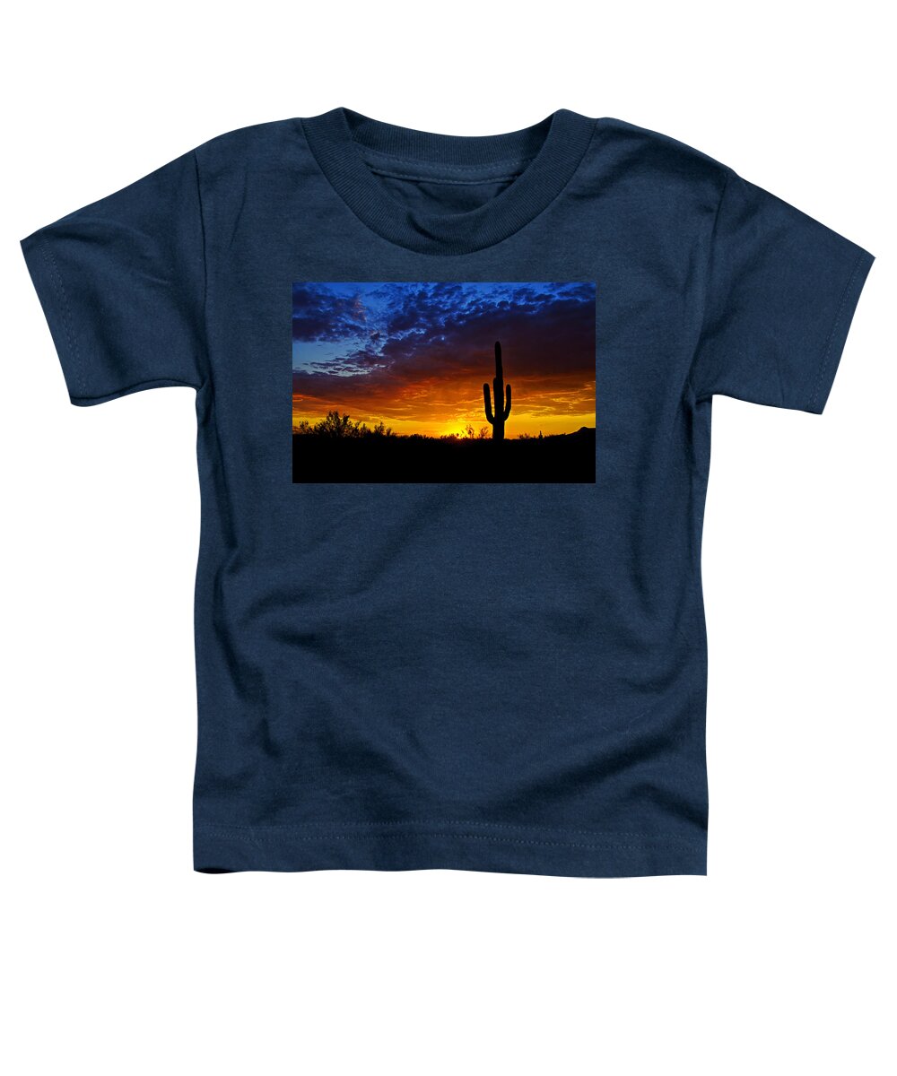 Sunset Toddler T-Shirt featuring the photograph Sonoran Style Sunset by Saija Lehtonen