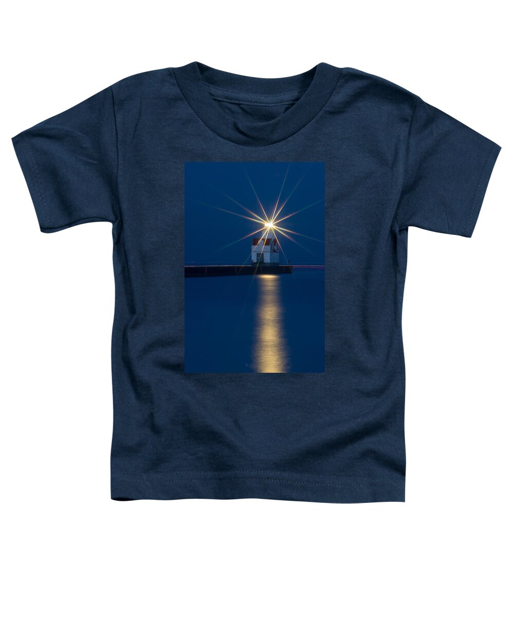 Lighthouse Toddler T-Shirt featuring the photograph Star Bright by Bill Pevlor