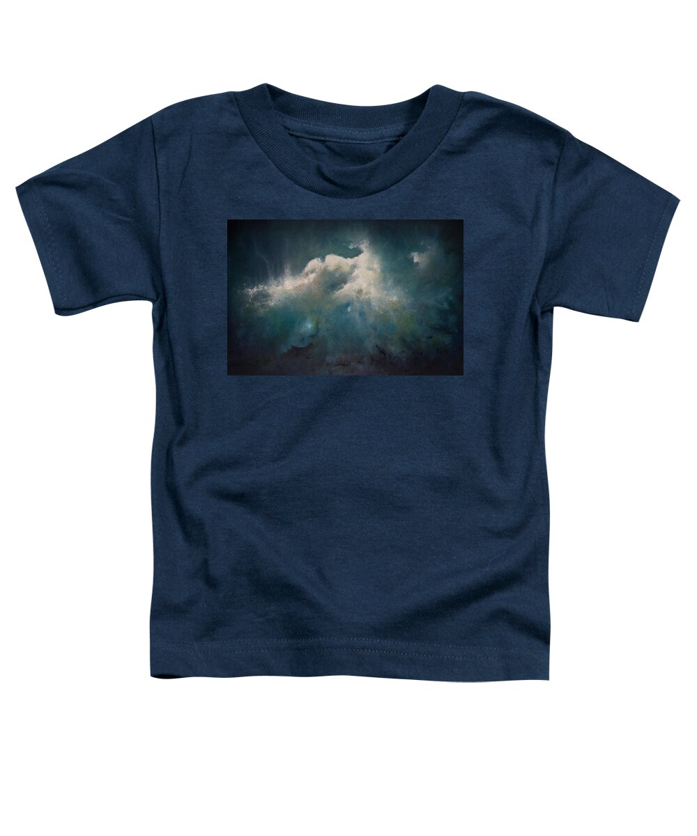 Derek Kaplan Art Toddler T-Shirt featuring the painting Opt.28.14 Storm by Derek Kaplan