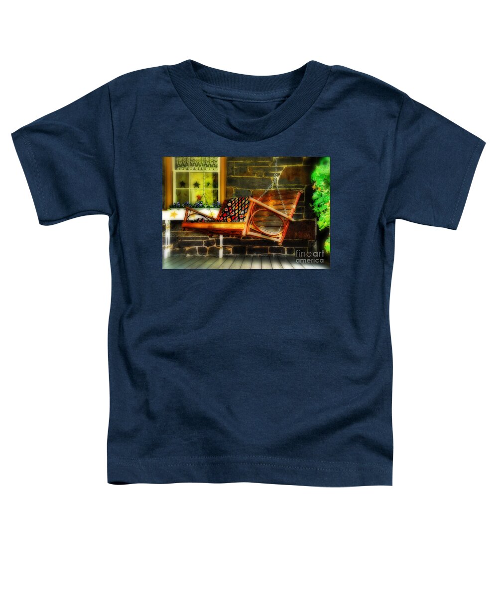 Swing Toddler T-Shirt featuring the photograph Swing Me by Lois Bryan