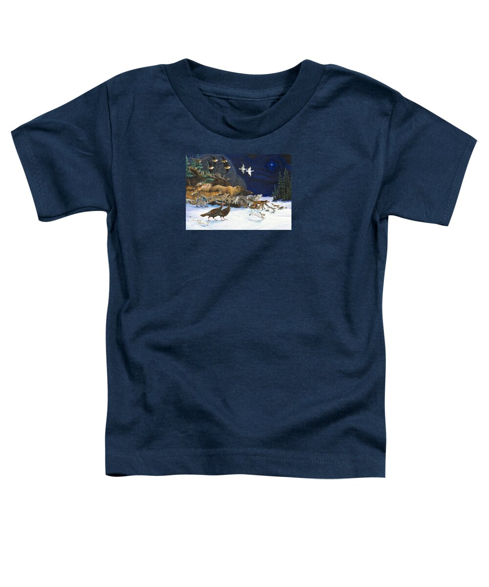 Christmas Toddler T-Shirt featuring the painting The Christmas Star by Lynn Bywaters