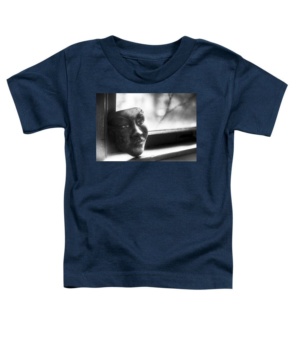 Black And White Toddler T-Shirt featuring the photograph The Mask by Scott Norris