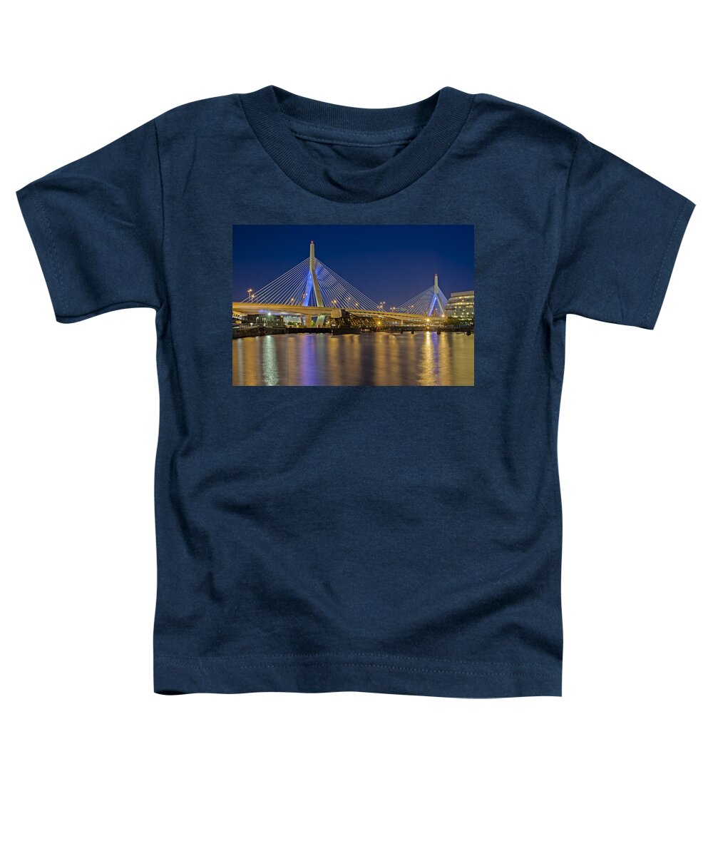 Boston Toddler T-Shirt featuring the photograph The Zakim Bridge by Susan Candelario