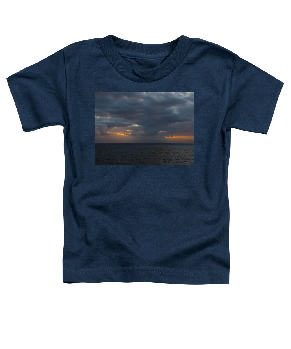 Sunset Toddler T-Shirt featuring the photograph Troubled Skies by Jennifer Wheatley Wolf