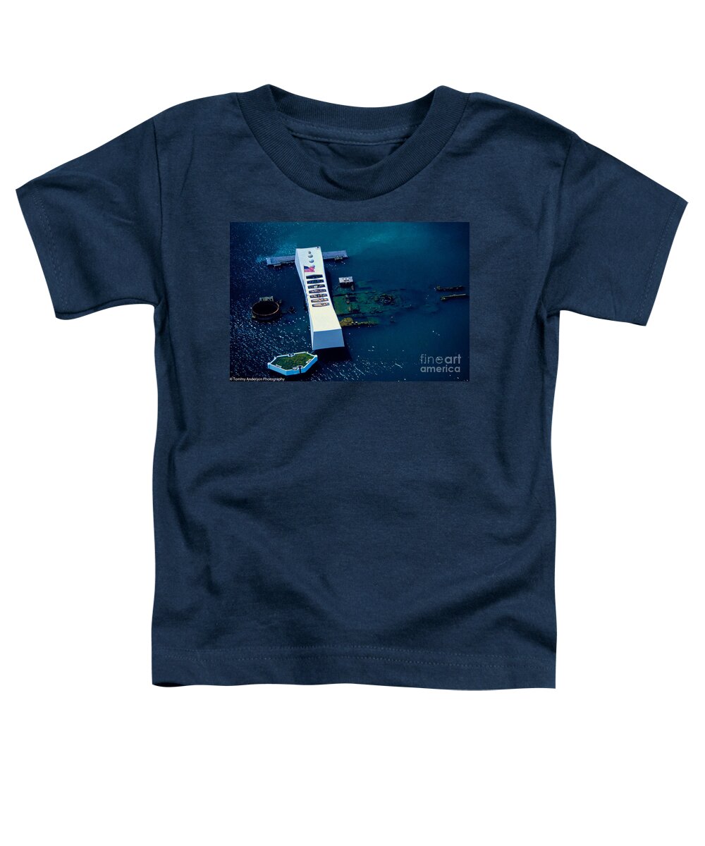 Uss Arizona Toddler T-Shirt featuring the photograph USS Arizona by Tommy Anderson