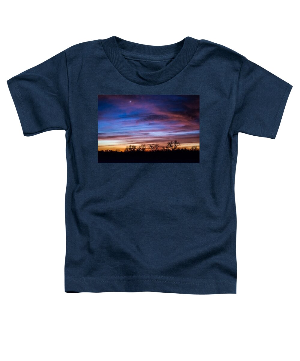 Venus Toddler T-Shirt featuring the photograph Venus in the Sky by Holden The Moment