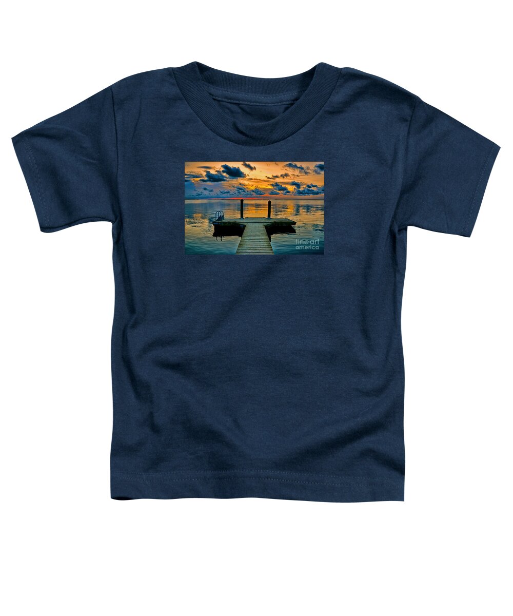 Sunset Toddler T-Shirt featuring the photograph Walking Into The Sunset by Olga Hamilton