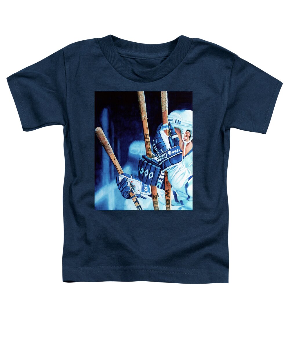 Sports Art Toddler T-Shirt featuring the painting Weapons of Choice by Hanne Lore Koehler