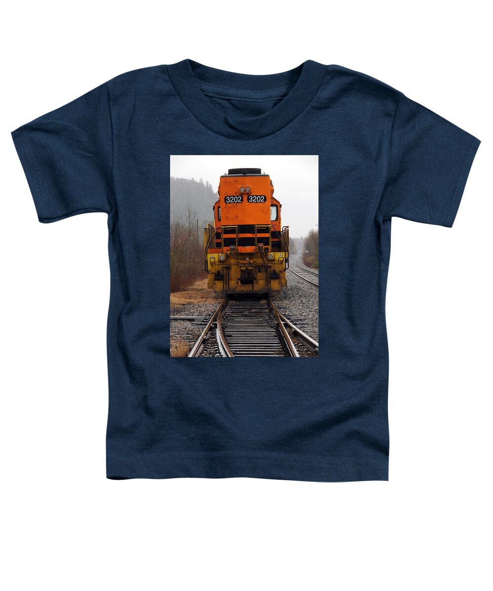 Train Toddler T-Shirt featuring the photograph Which Way by Mike Martin