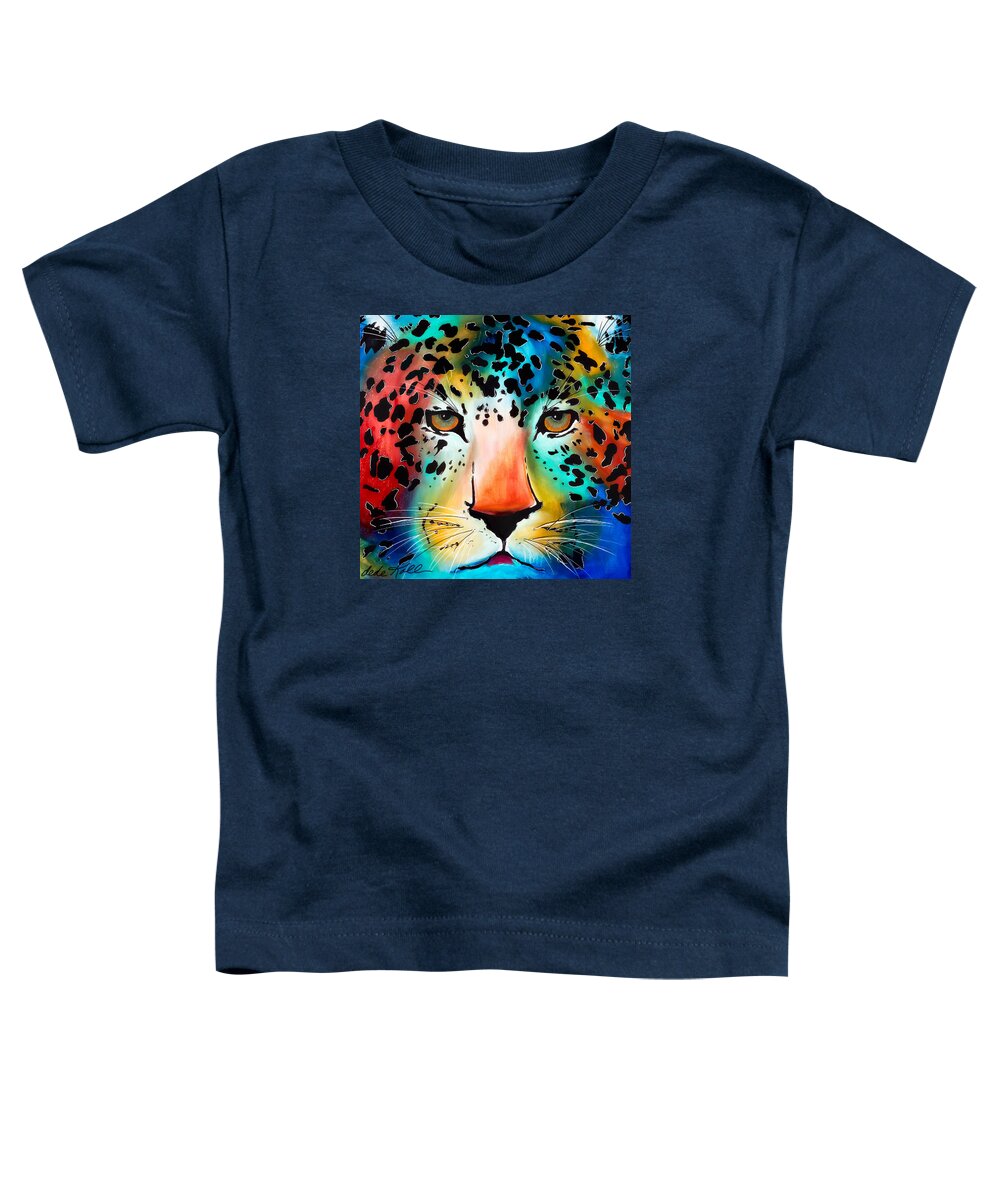 Acrylic Toddler T-Shirt featuring the painting Wild Thing by Dede Koll