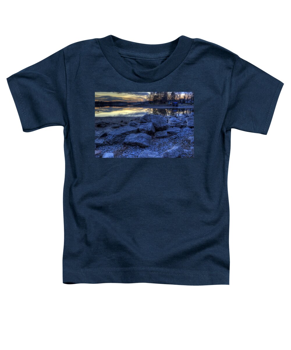 Winter Toddler T-Shirt featuring the photograph Winter Sunset by David Dufresne
