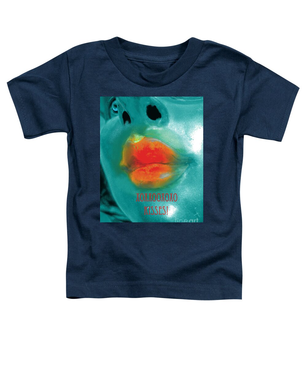 Lips Toddler T-Shirt featuring the digital art Xxooxxo Kisses by Pamela Smale Williams
