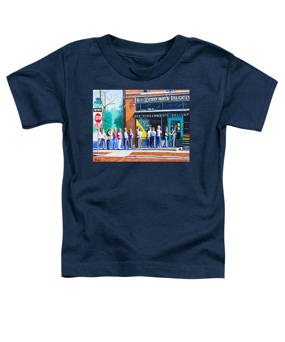 Boise Toddler T-Shirt featuring the painting Zingerman's Deli by Kevin Hughes