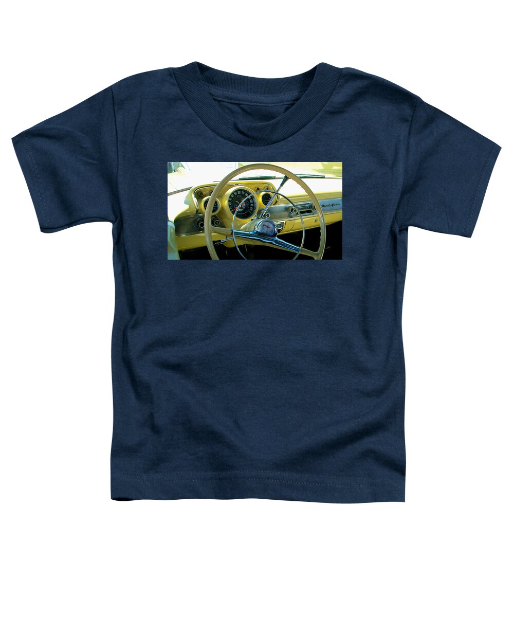 1957 Toddler T-Shirt featuring the photograph 1957 Chevy Bel Air Dash by Mark Dodd