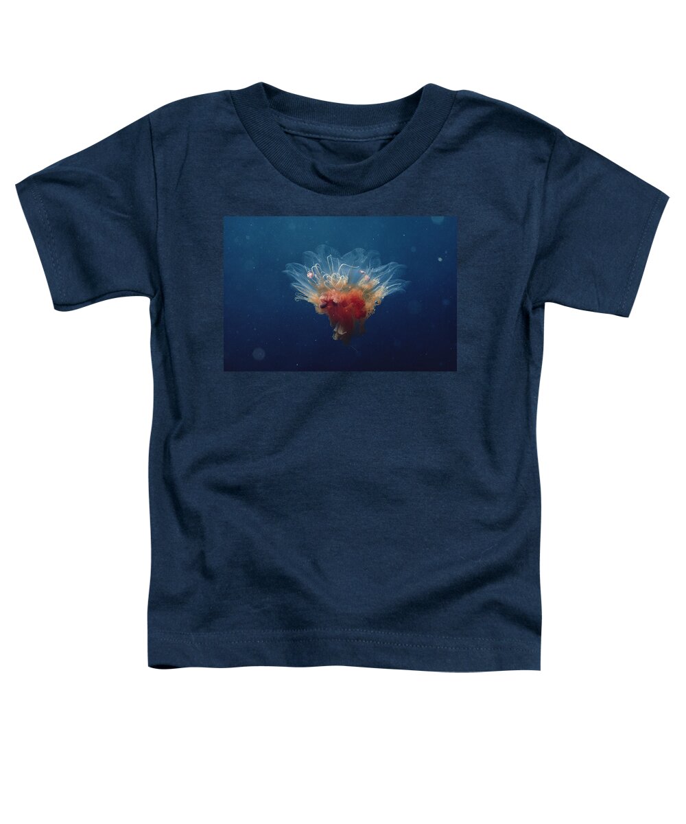 00084813 Toddler T-Shirt featuring the photograph Arctic Jellyfish Off Baffin Island #2 by Flip Nicklin