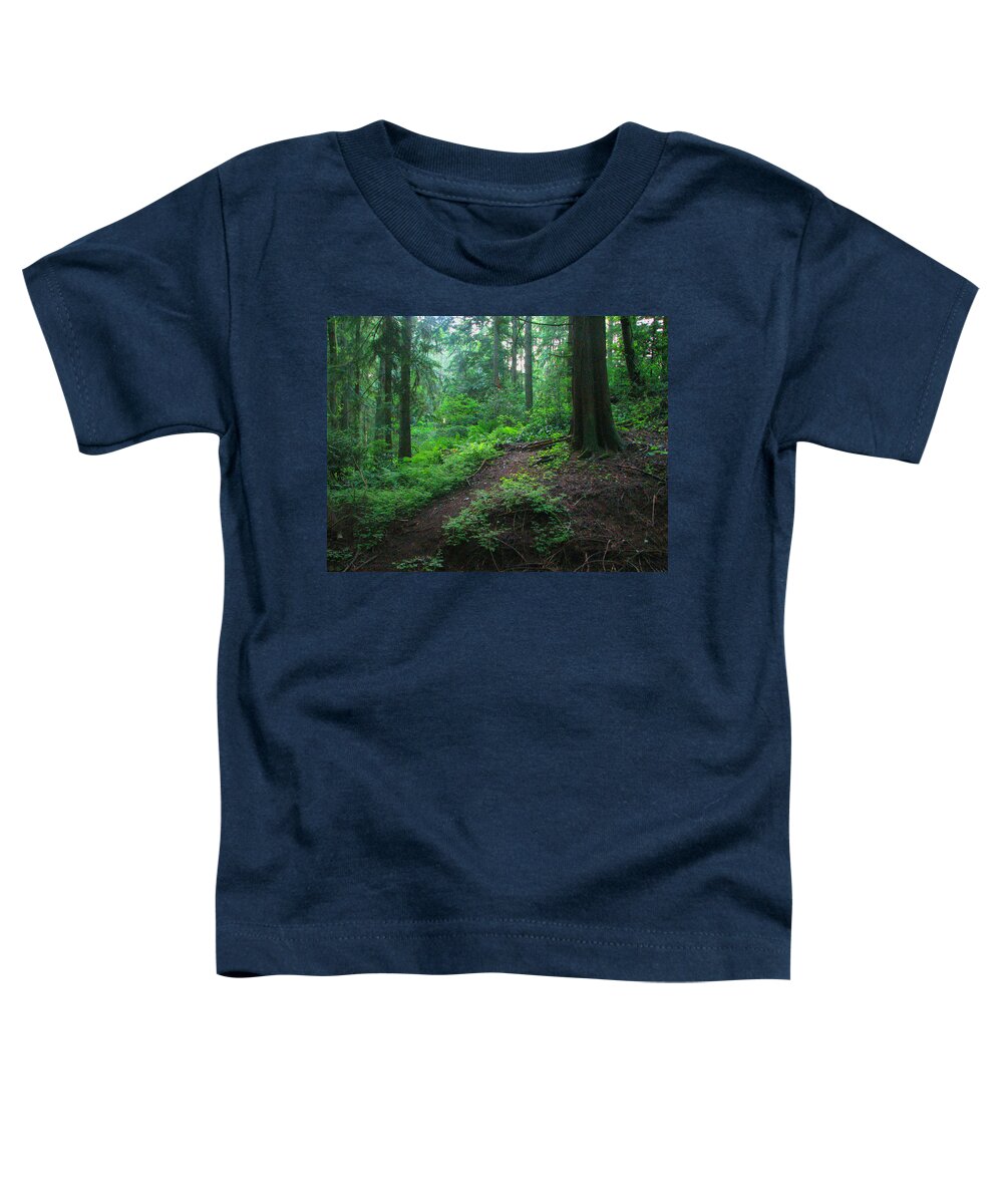 Woods Toddler T-Shirt featuring the photograph A Forest Green by Kathleen Grace
