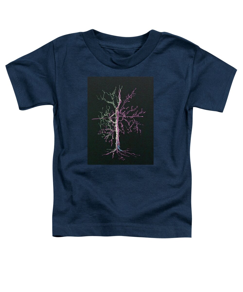 Bettye Harwell Art Toddler T-Shirt featuring the drawing Branching Out by Bettye Harwell