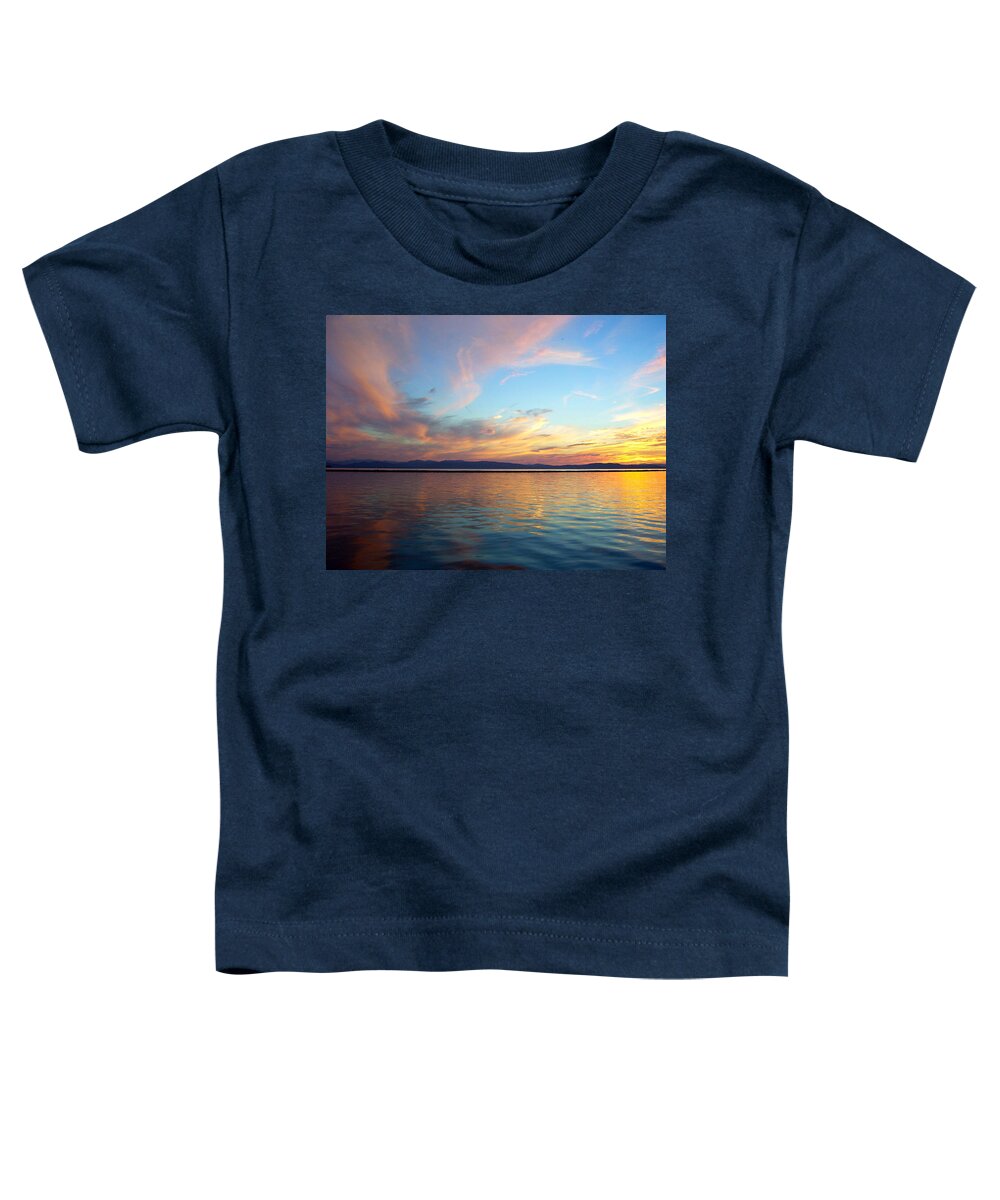 Sunset Toddler T-Shirt featuring the photograph Butterfly Sky by Mike Reilly