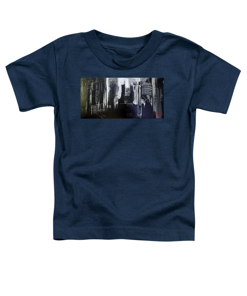 Art Toddler T-Shirt featuring the painting City Abstract by Jack Diamond