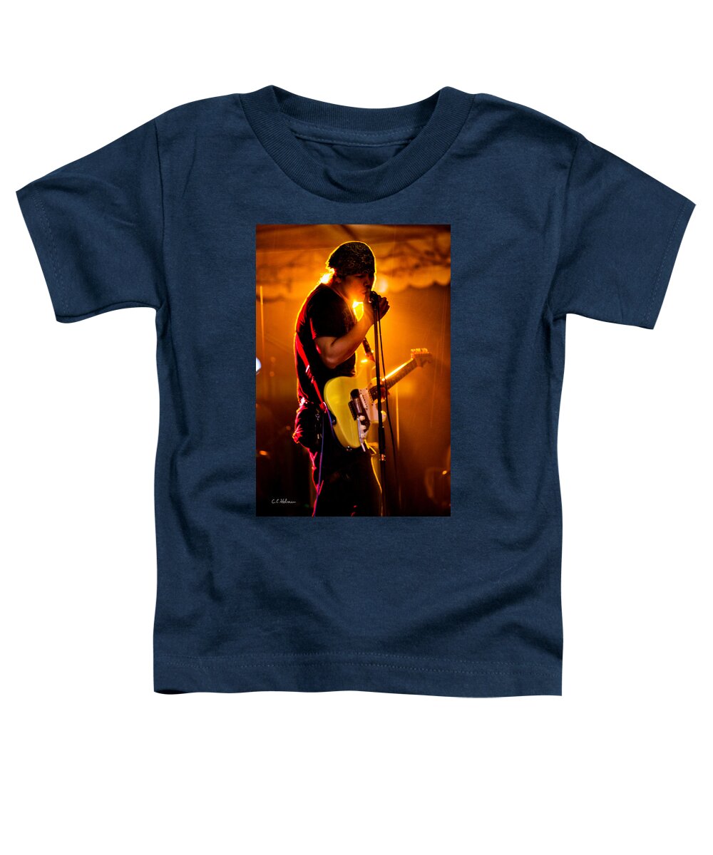Band Toddler T-Shirt featuring the photograph Into the Mic by Christopher Holmes