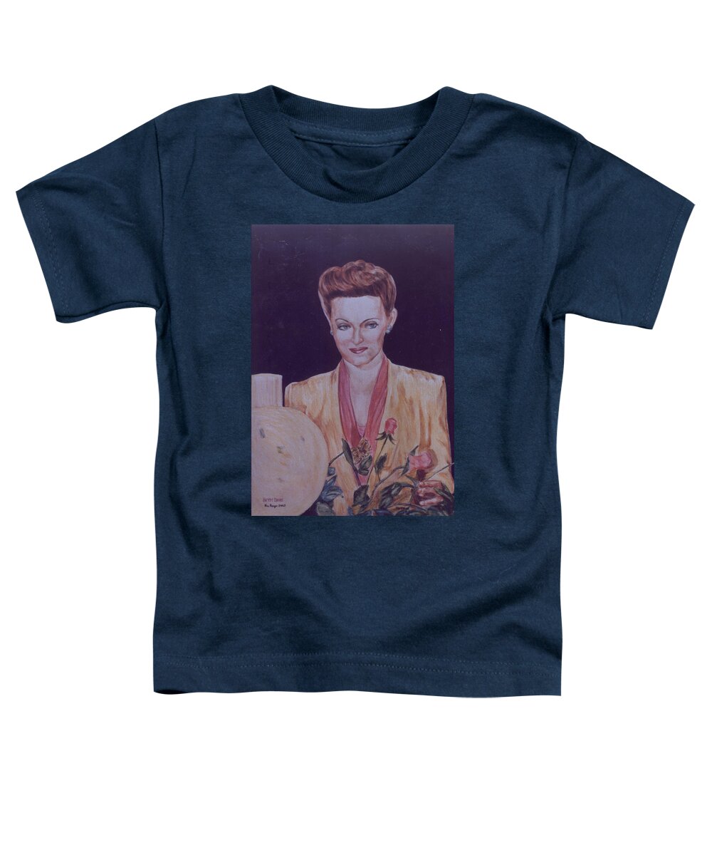 Bette Davis Toddler T-Shirt featuring the drawing Now Voyager by Bryan Bustard