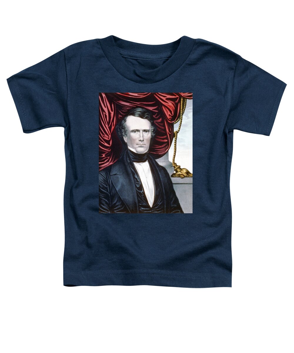 president Franklin Pierce Toddler T-Shirt featuring the photograph President Franklin Pierce by International Images