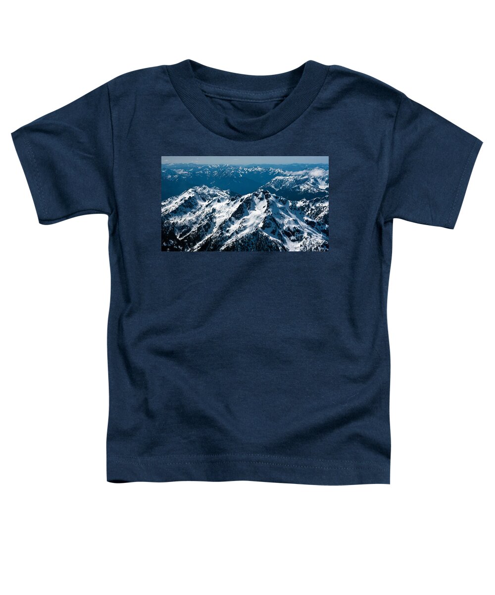 Olympic Mountains Toddler T-Shirt featuring the photograph Soaring Over the Olympics by Mike Reid