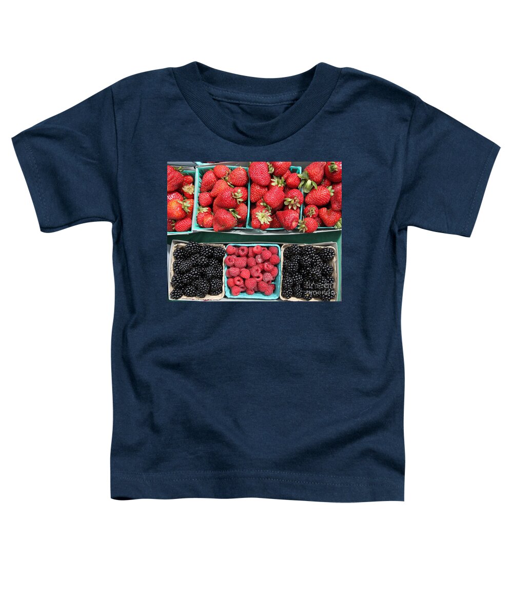 Strawberry Toddler T-Shirt featuring the photograph Strawberries Blackberries Rasberries - 5D17809 by Wingsdomain Art and Photography
