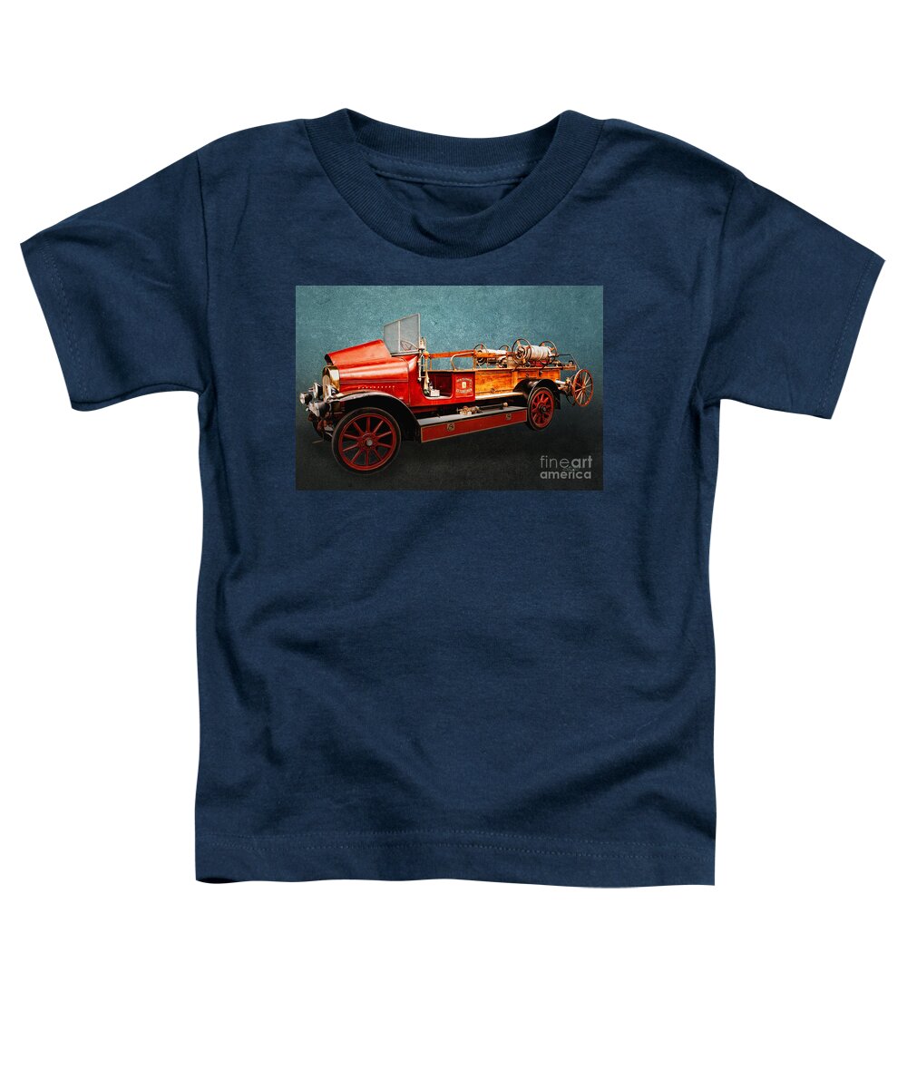 Photo Toddler T-Shirt featuring the photograph Vintage Fire Truck by Jutta Maria Pusl