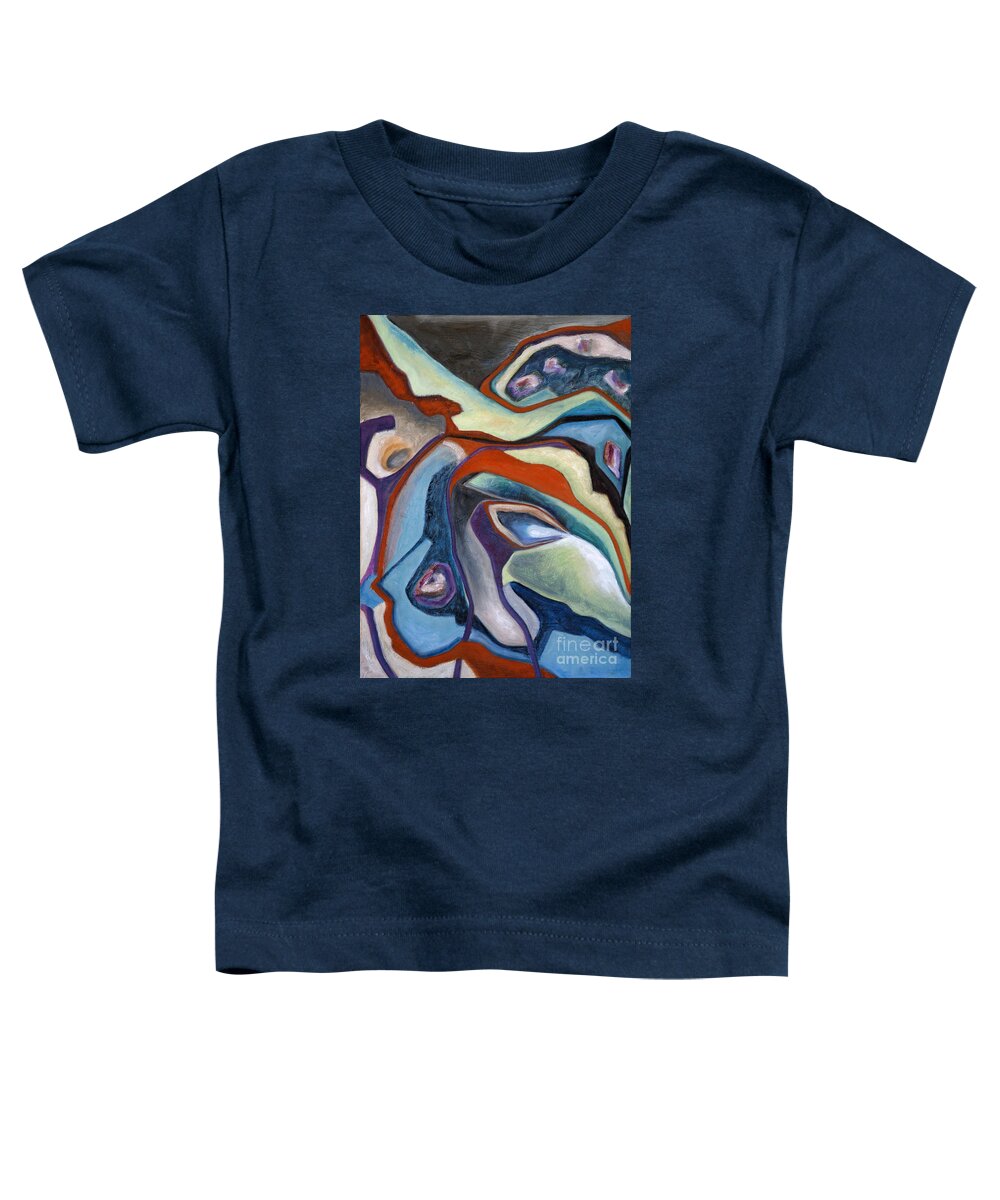 Abstract Toddler T-Shirt featuring the painting 01318 Maybe by AnneKarin Glass