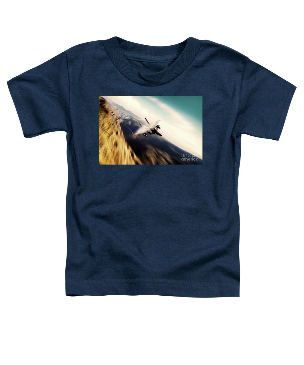 F15 Toddler T-Shirt featuring the digital art Eagle Hunter by Airpower Art