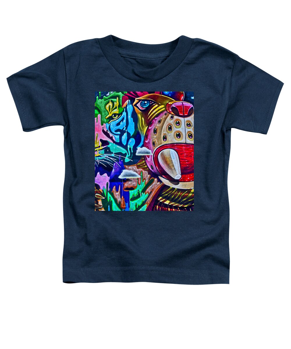 Graphic Toddler T-Shirt featuring the photograph Bushwick Brooklyn Graffitti #13 by Joan Reese